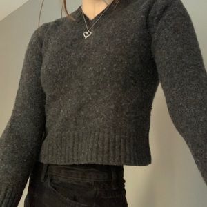 J. Crew Grey Cropped Sweater